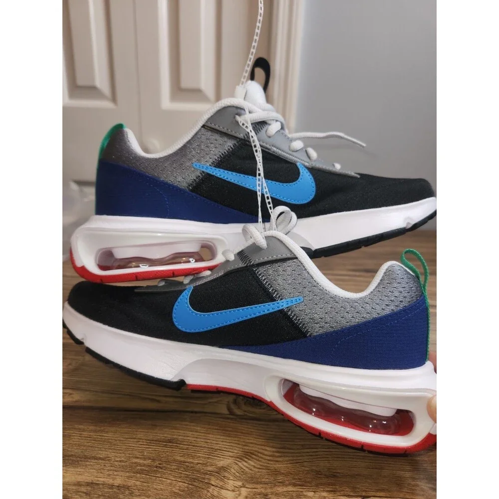 Nike Big Kid Air Max INTRLK Lite GS Running Shoes Sz 6.5Y Blk/Grey/Royal Blue - Picture 9 of 15